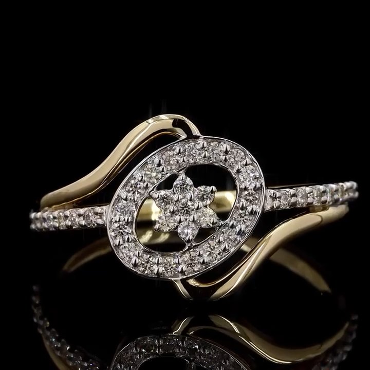 Swirl Cluster Ring