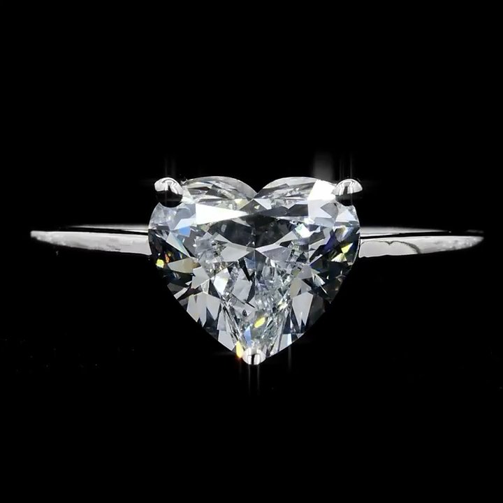 Heart Solitaire Diamond Ring