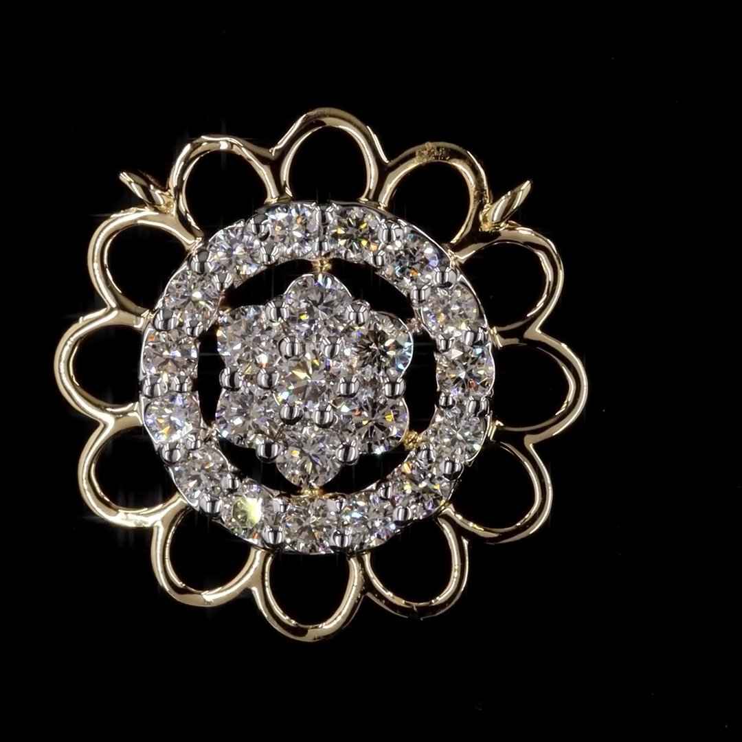 Flower Diamond Pendant