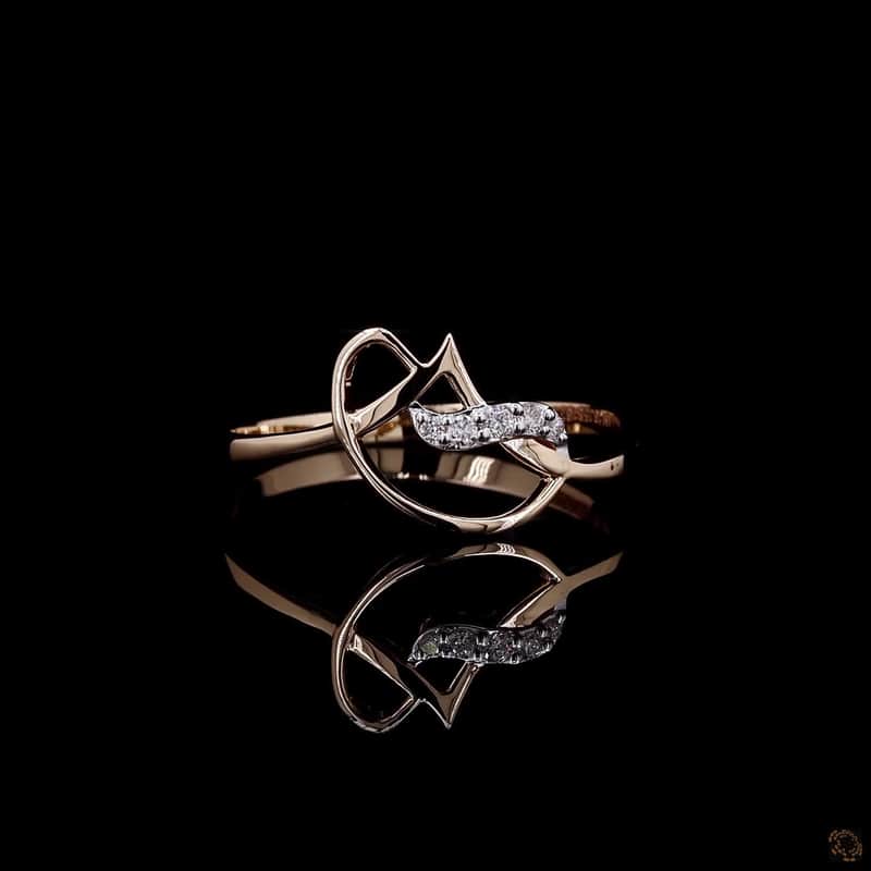 Abstract Openwork Diamond Ring