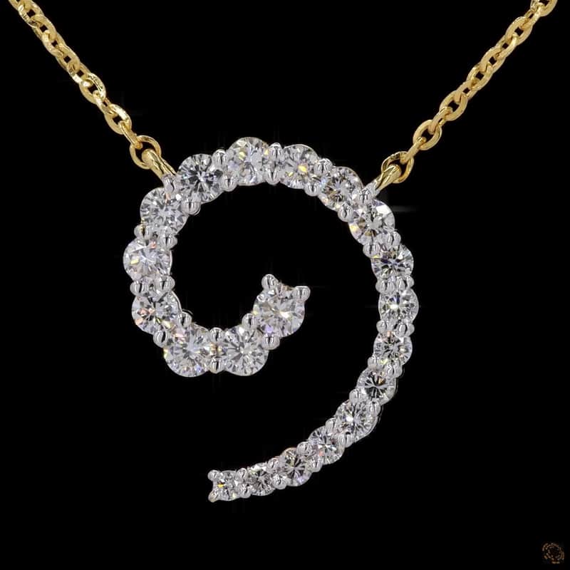 Spiral Diamond Pendant