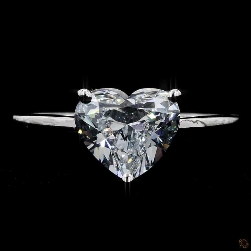 Heart Solitaire Diamond Ring