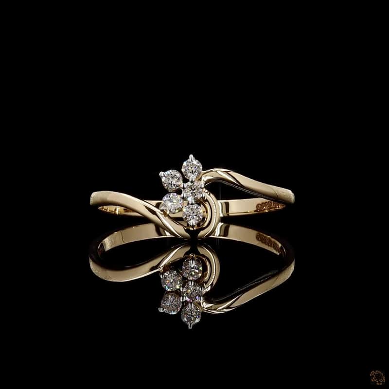 Floral Bypass Ring
