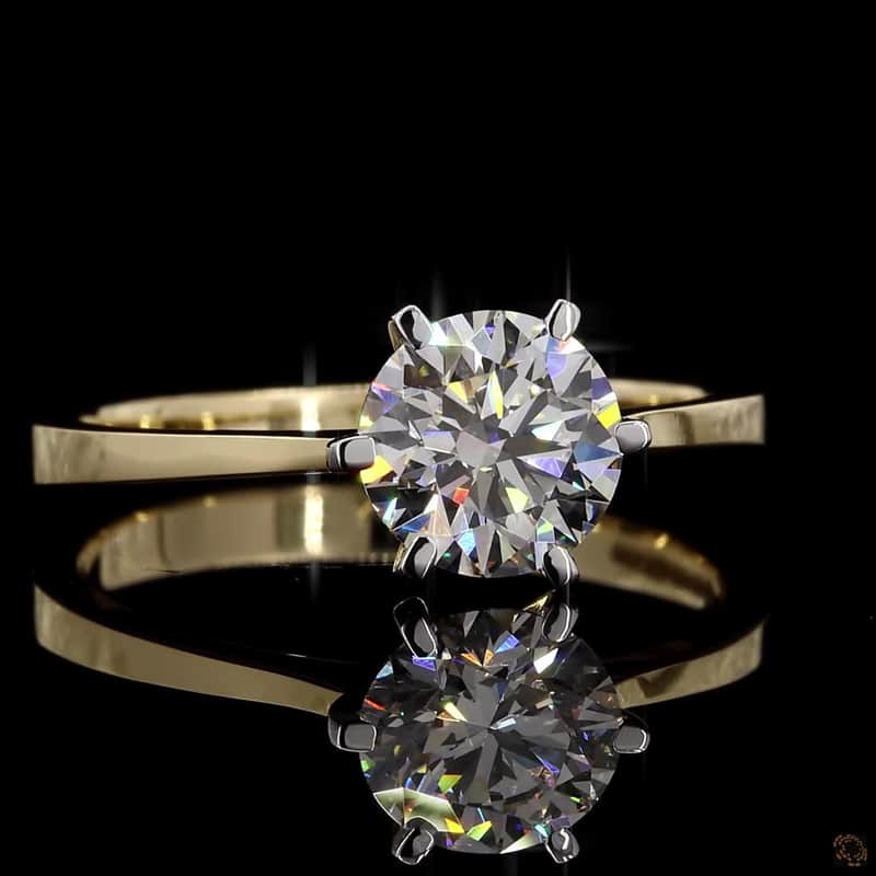 Two-Tone Round Solitaire Ring