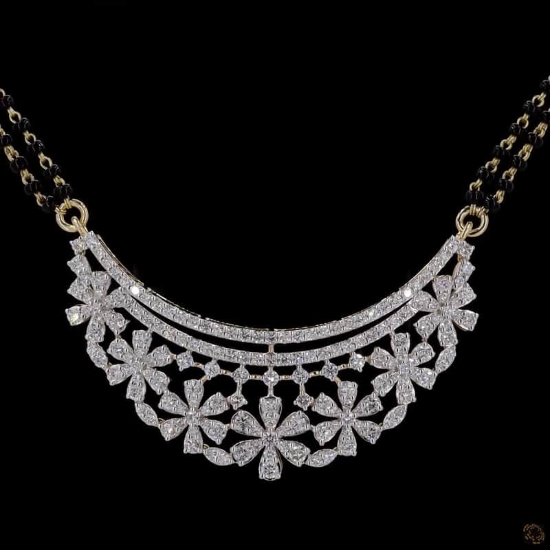 Floral Scallop Bib Mangalsutra