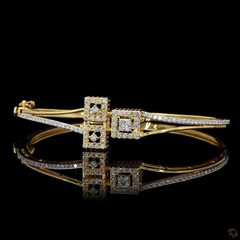 Geometric Block Bangle