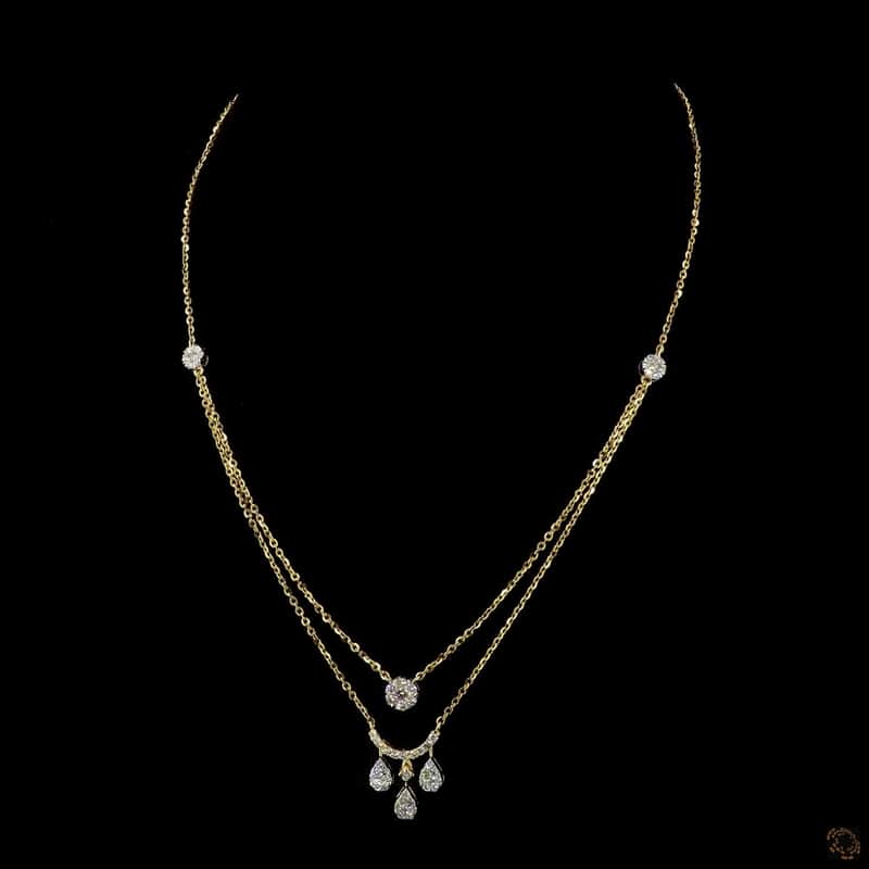 Layered Pear Drop Necklace