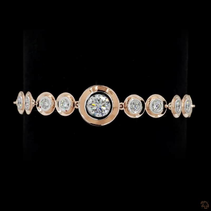 Graduated Circle Bezel Bracelet