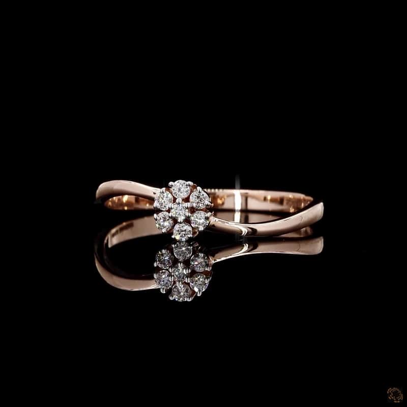Floral Cluster Bypass Ring