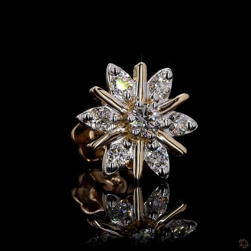 Starburst Pear Diamond Nose Pin