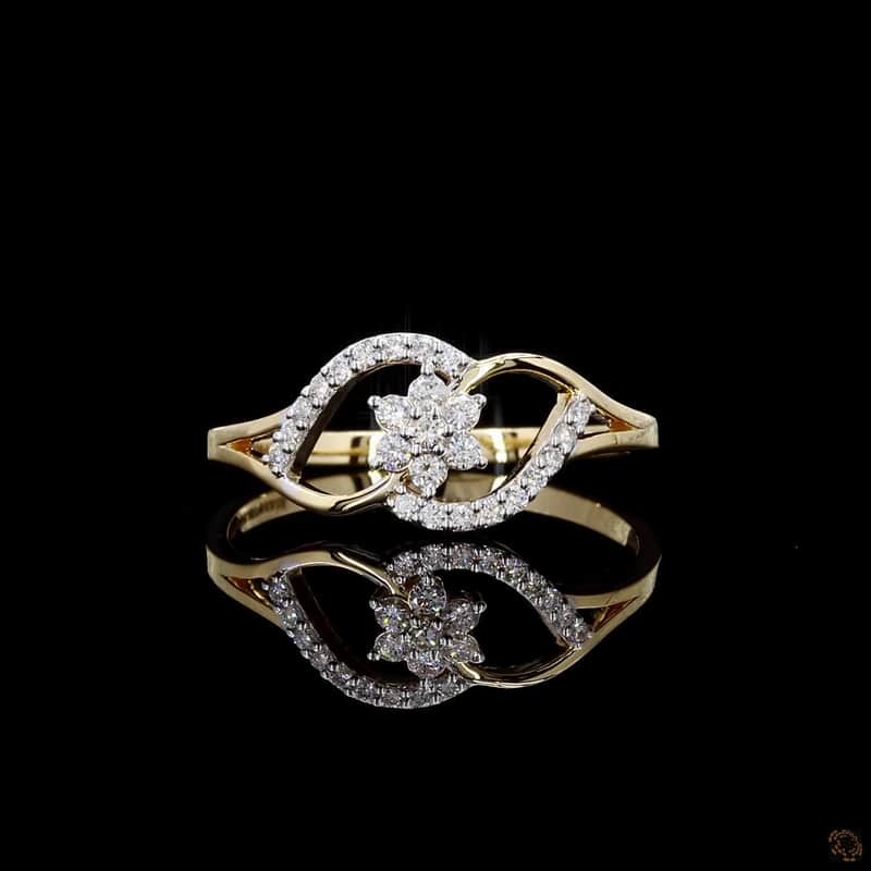 Floral Marquise Frame Ring