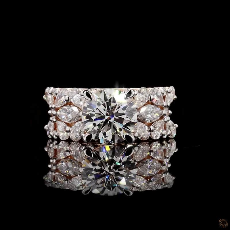 Marquise Leaf Solitaire Ring