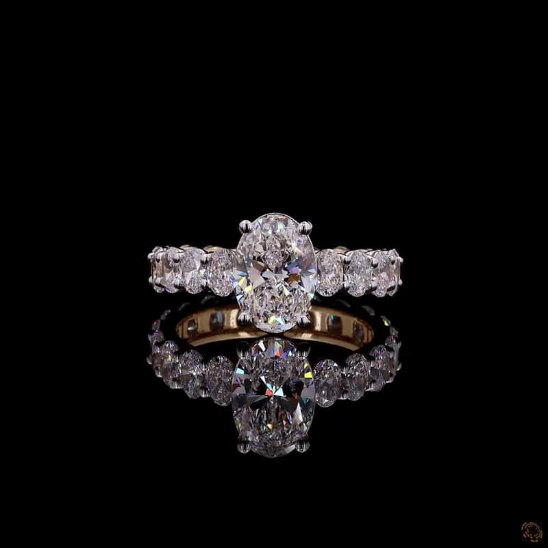 Oval Eternity Solitaire Ring
