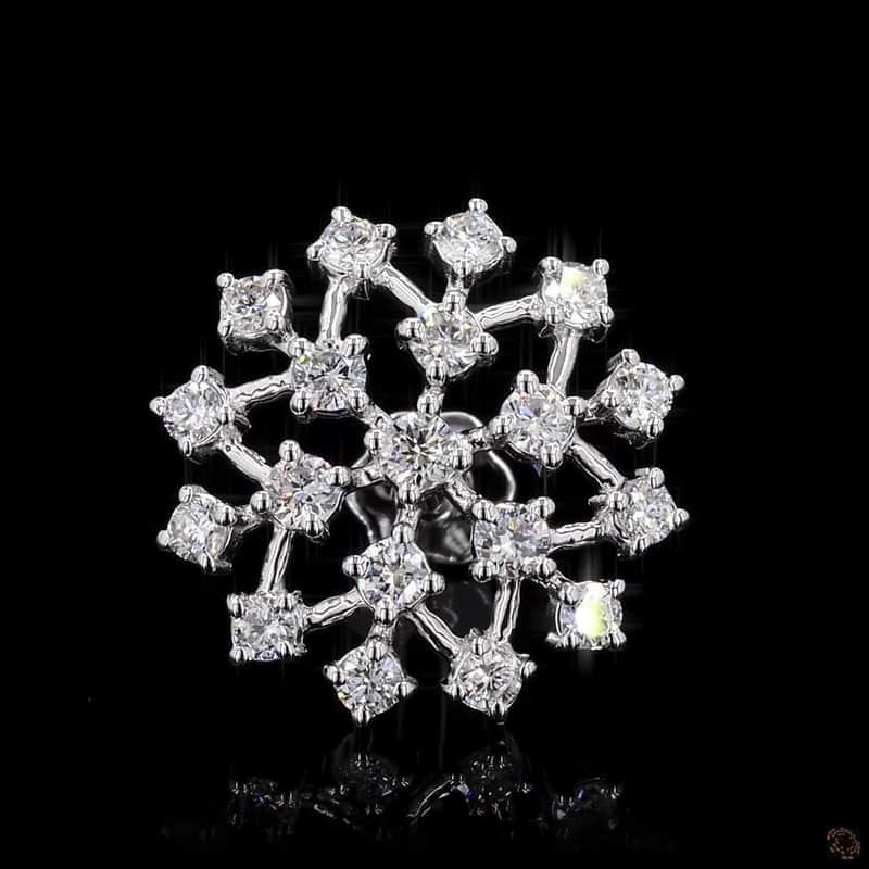 Snowflake Diamond Nose Pin