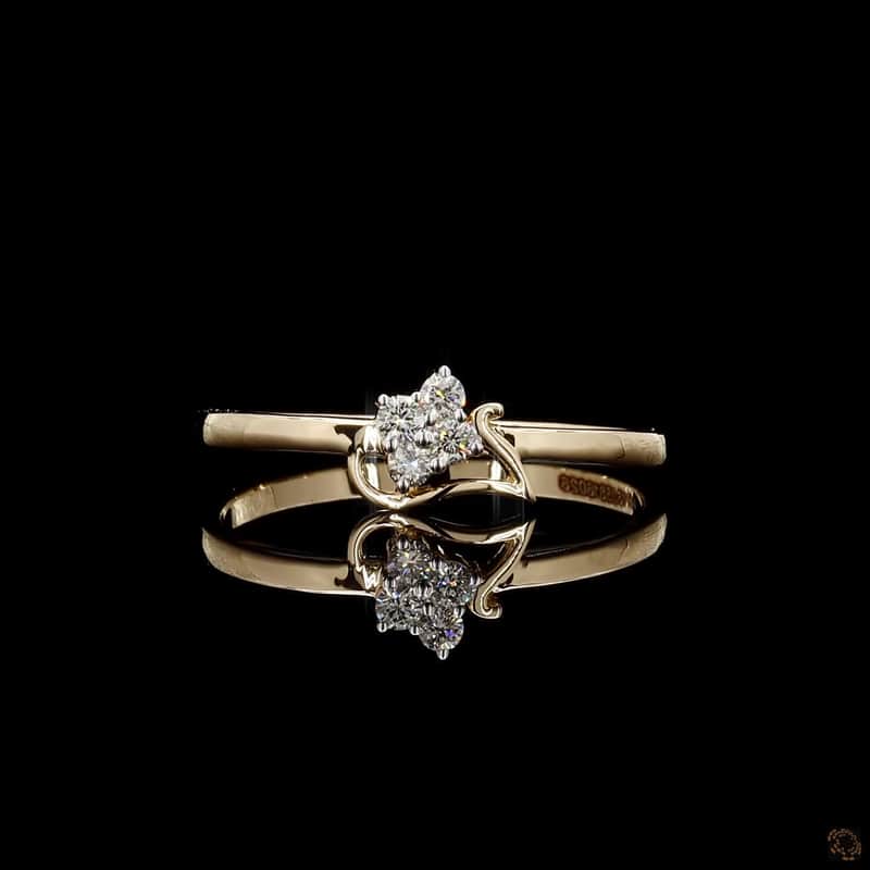 Four-Stone Bypass Cluster Ring