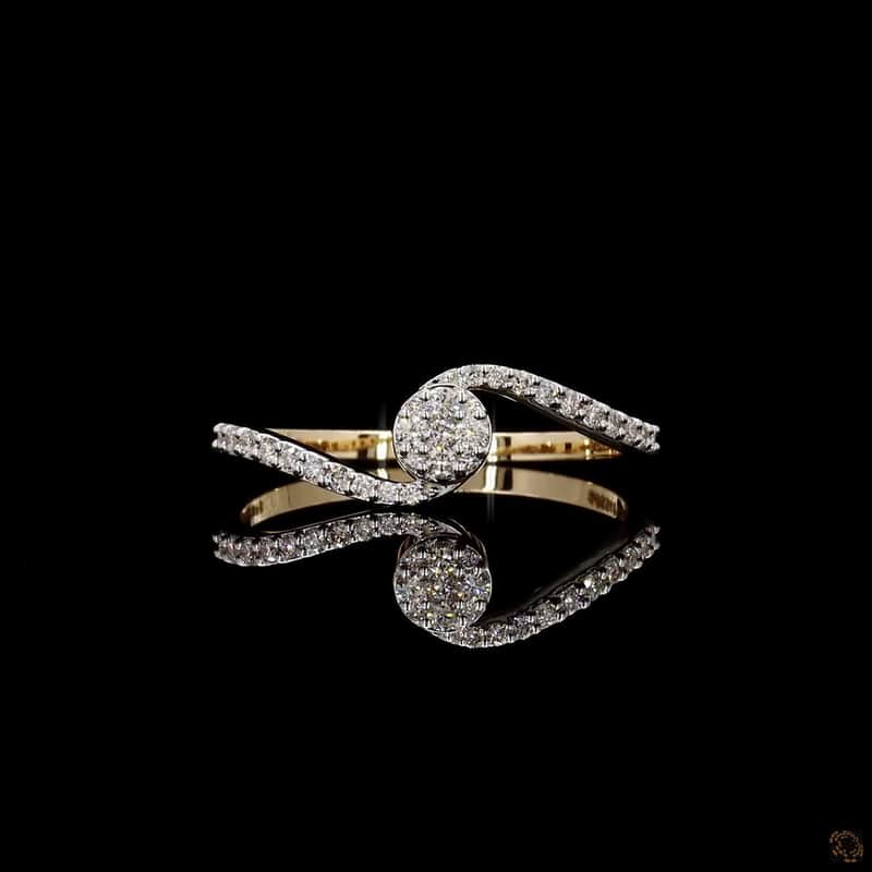 Cluster Bypass Diamond Ring