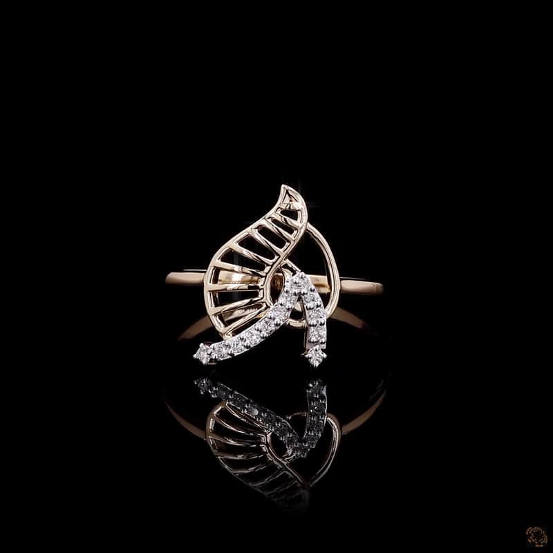 Fan Openwork Diamond Ring