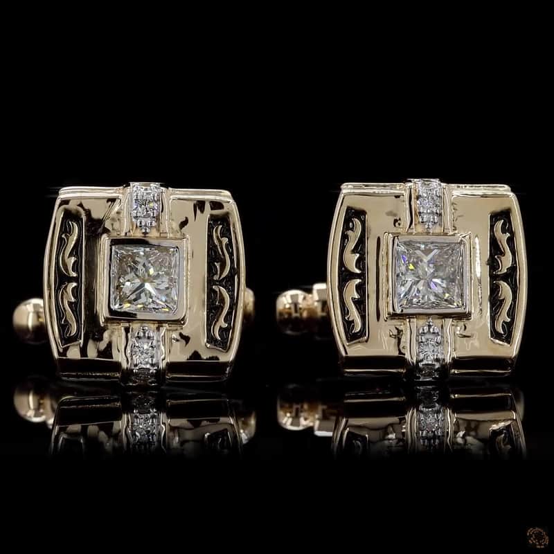 Princess Scroll Panel Cufflinks