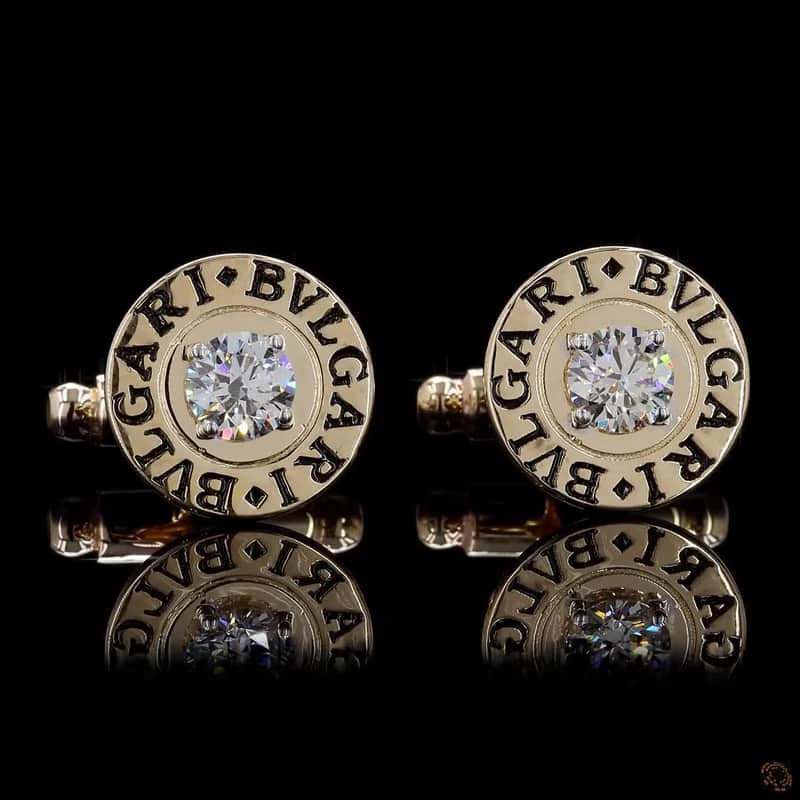 Round Disc Solitaire Cufflinks