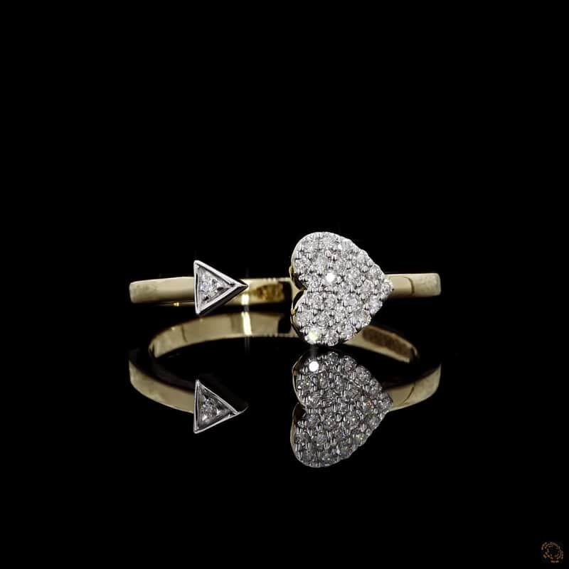 Heart Arrow Bypass Ring