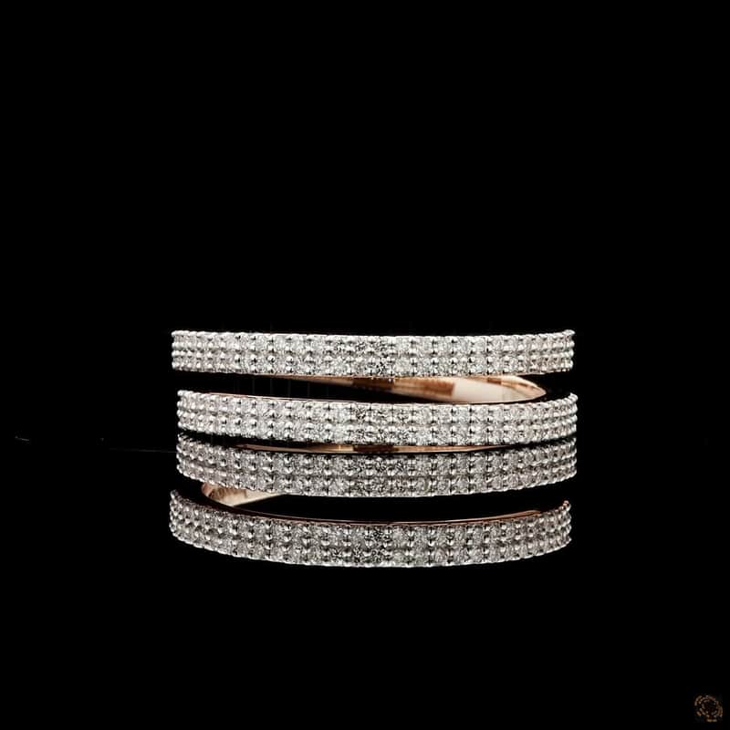 Multi-Coil Pavé Ring