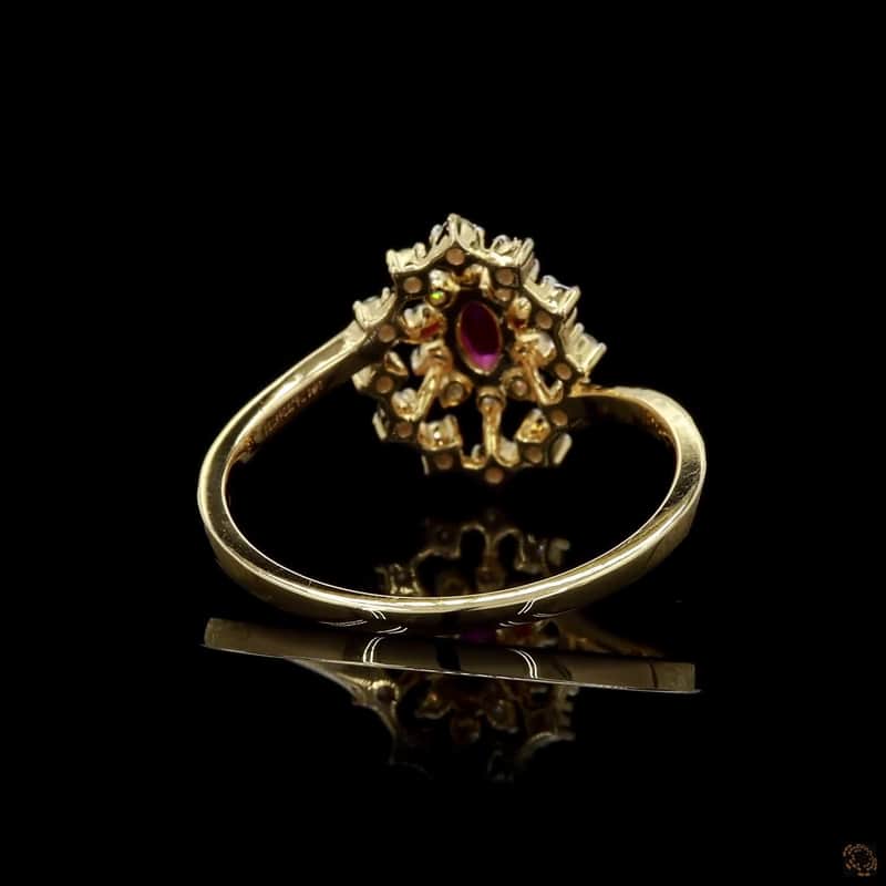Ruby Starburst Cluster Ring