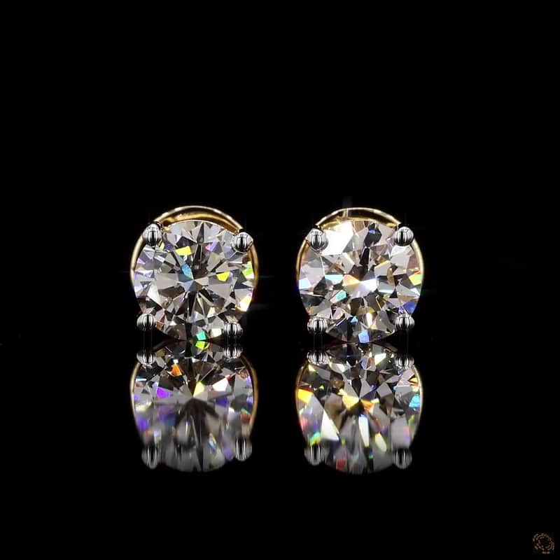 Celestra Round Diamond Earrings