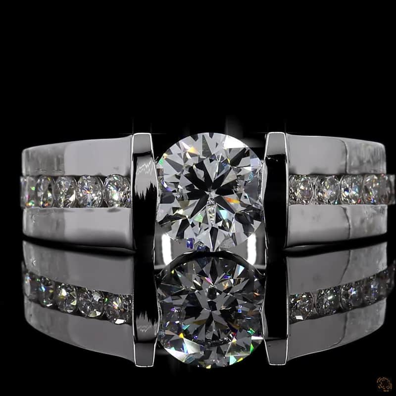Bar-Set Channel Band Ring