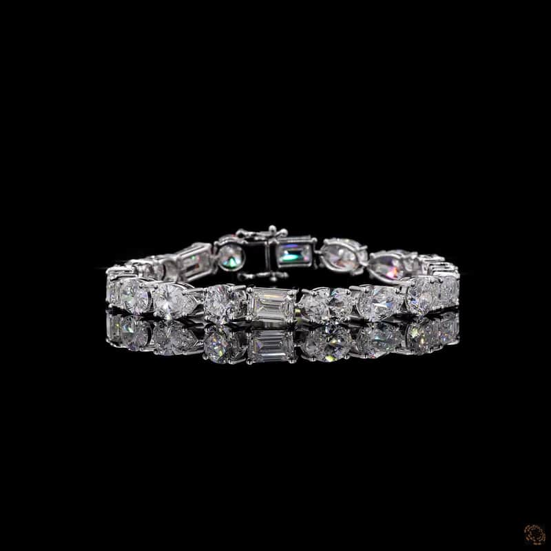 Multi-Shape Diamond Tennis Bracelet