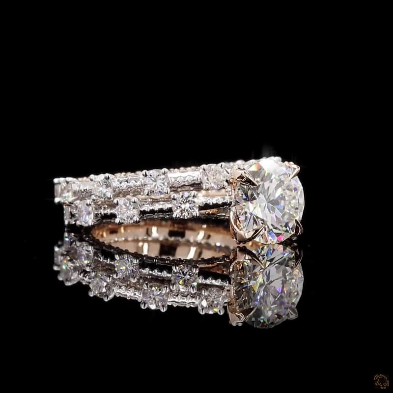 Pavé Bridal Solitaire Set