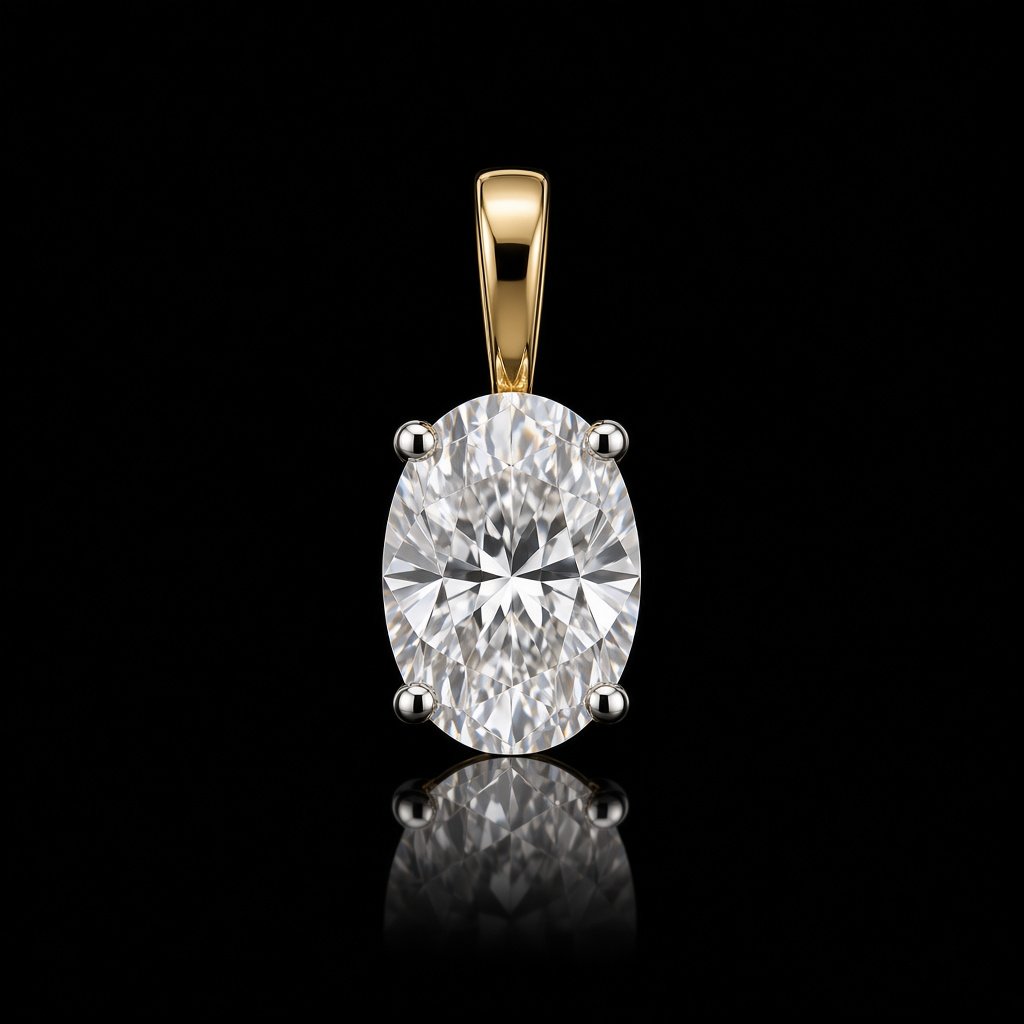 Liora Oval Solitaire Pendant